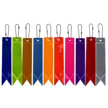 03 КБ Многоцветный светоотражающий брелок для ключей, защитные бирки для рюкзаков для детей и взрослых
