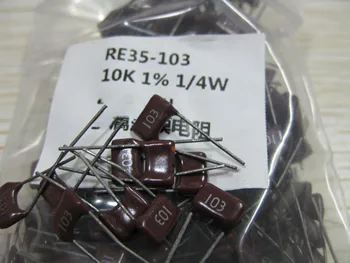 1 шт. непроводящих резисторов RE35-103 10K 1% 1/4 Вт 5 мм