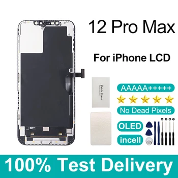 100% Тестовый OLED-Дисплей Для iPhone 12 Pro Max LCD С 3D Сенсорным Экраном Digitizer Для Замены Экрана 12 Pro Max В сборе Incell