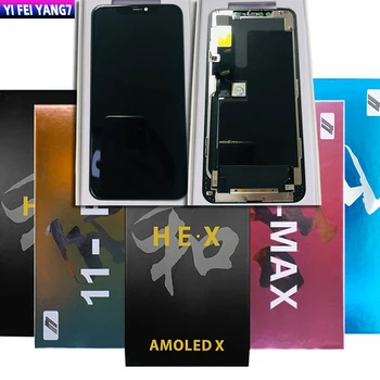 10шт OLED-Дисплей 100% HE HUI 3D Замена Сенсорного Экрана ЖК-Дисплей В Сборе Для iPhone X XS MAX XR 11Pro Pro Max