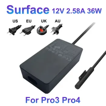 12V 2.58A Для Microsoft Surface Pro3 Pro4 Адаптер питания 1625 1724 1631 Зарядное устройство мощностью 36 Вт 5V 1A