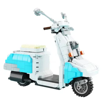 2022 Городское творчество Технический Педальный мотоцикл MOC Модель Строительные блоки Кирпичи Детские игрушки для детей Подарок для девочек