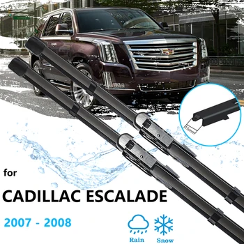 2x Для Cadillac Escalade GMT 900 2007 2008 Windows Бескаркасные стеклоочистители лезвия Резиновые Автомобильные аксессуары Универсальная чистка