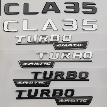3d ABS Черный Значок Заднего Багажника Автомобиля Наклейка На Крыло Логотип CLA35 Turbo 4matic Эмблема Для Mercedes CLA 35 AMG C118 C117 Аксессуары