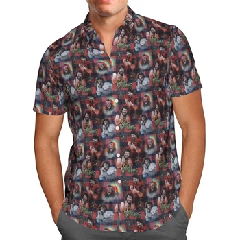 3D Печать Harajuku Singer Мужская Гавайская Рубашка С коротким рукавом Для Отдыха Унисекс Модная Уличная Одежда Ropa De Hombre Топы WY-3423