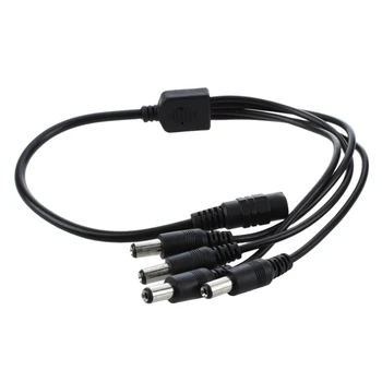 4-портовый адаптер-разветвитель постоянного тока 3X 1-4, кабель-переходник для камеры видеонаблюдения