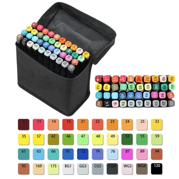 40 Цветных фломастеров с двойным наконечником, профессиональные маркеры для раскрашивания художественных эскизов, раскрашивания Манги и дизайна
