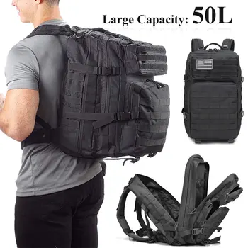 50Л Тактический армейский рюкзак 3P Softback Открытый Водонепроницаемый рюкзак Военные походные рюкзаки Мужские Охотничьи Туристические кемпинговые большие сумки