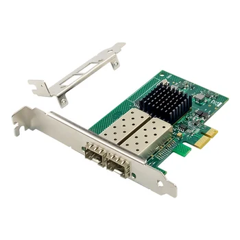 82576EB Сетевая карта Гигабитного сервера PCI-E X1, Двухпортовая Оптоволоконная Сетевая карта SFP, Оптоволоконная Сетевая карта E1G42EF