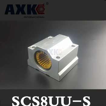 AXK SC8UU SCS8UU Блок SCS8UU-S для линейного подшипникового блока направляющей рейки вала 8 мм с инженерным пластиковым подшипником LM8UU-S с низким уровнем шума