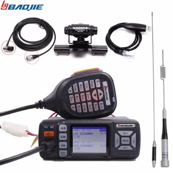 Baojie BJ-318 Мини-Автомобильная радиостанция для крепления на автомобиле 256CH 10 км 25 Вт Двухдиапазонный приемопередатчик мобильной радиосвязи VHF/UHF Модернизация BJ-218