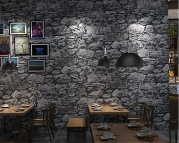 beibehang винтажные старые флизелиновые обои 3d трехмерная текстура мрамора рок кафе ресторан papel de parede 3d обои