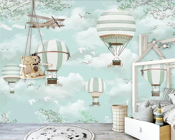 beibehang Индивидуальные современные водонепроницаемые новые 3D фотоукрашения на воздушном шаре детская комната спальня обои papel de parede
