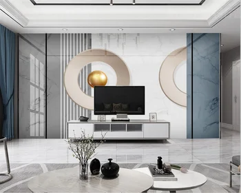 beibehang Настроил новый трехмерный абстрактный геометрический современный минималистичный диван для спальни, фоновые обои из папье-маше