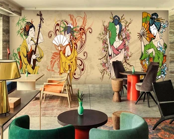 beibehang Пользовательские модные индивидуальные 3D обои Японский ресторан живопись инструментальный фон papel de parede papier peint