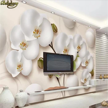 beibehang Пользовательские фотообои фреска 3d красивая бабочка орхидея космический ТВ фон обои для домашнего декора papel de parede