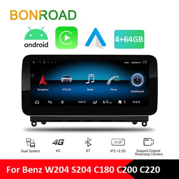 Bonroad W204 Android Автомобильный Мультимедийный Экран GPS Радио CarPlay Для Mercedes Benz W204 S204 C180 C200 C220 C250 C300 C350 C320 CDI
