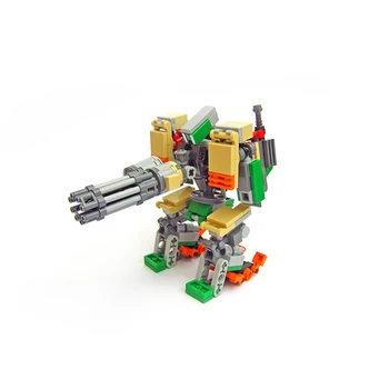 BuildMOC DIY Mecha Бастионы Авангард Морфинг Робот Строительные Блоки Комплект Машина Гатлинга Оружие Разрушителя Игровые Игрушки Детский Подарок
