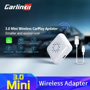 Carlinkit 3.0 MINI CarPlay Box Беспроводная поддержка Apple Carplay Android Автоматическая Поддержка Siri WiFi Bluetooth Автоматическое подключение Зарядка 