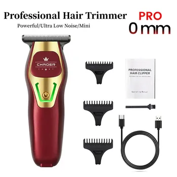 CHAOER Мощный профессиональный триммер для волос Мужская Электрическая машинка для стрижки волос с Т-образным лезвием 0 мм Перезаряжаемая Парикмахерская бритва для стрижки бороды