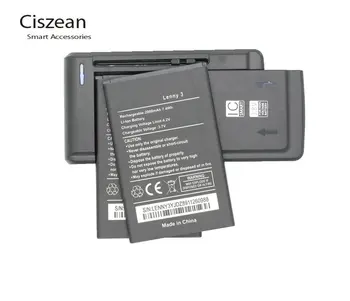 Ciszean 2x Новый 3,7 В 2000 мАч Сменный Аккумулятор lenny 3 + зарядное устройство Для Аккумуляторов Wiko LENNY3 Batterie Bateria Для Мобильных Телефонов