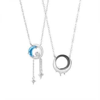 CYJ Moon Star Кулон Европейский 100% Стерлингового серебра S925 Пара Ожерелье для женщин Подарок на День Рождения Ювелирные изделия