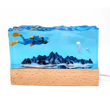 DIY Кристаллическая форма из эпоксидной смолы, горная морская волна, зеркало поверхности морской воды, силиконовая форма