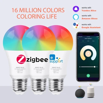 Ewelink Zigbee Bulb E27 Smart Led Light Лампа 18 Вт 15 Вт Светодиодные лампы Работает с Alice, Alexa, Google Home, требуется Zigbee Gateway Hub
