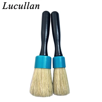 Lucullan 100% Натуральная деревянная ручка из щетины кабана, инструменты для чистки автомобильных колес, щетки для отделки экстерьера и интерьера