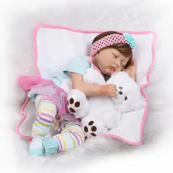 NPKCOLLECTION бесплатная доставка кукла-реборн мягкая настоящая нежная на ощупь спящая куколка с новыми волокнистыми волосами для детского подарка