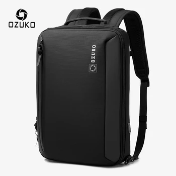 OZUKO, Мужской рюкзак, Деловая Многофункциональная USB-зарядка, 15,6-дюймовый Противоугонный Оксфордский Водонепроницаемый Мужской рюкзак Для путешествий, Новый