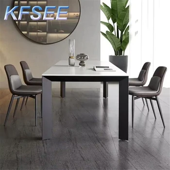 Prodgf длиной 180 см с 6 стульями Простой обеденный стол Kfsee