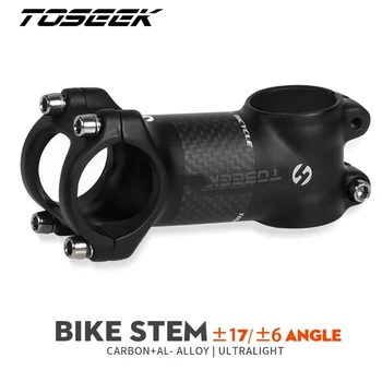 TOSEEK Велосипедный Вынос Руля 28,6-31,8 мм Алюминиевый + Карбоновый Вынос Руля Angle6 17 Mtb Вынос Руля MTB Запасные Части Для Велосипеда