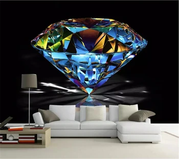 wellyu Пользовательские обои 3d фотообои обои атмосфера красочные бриллианты крупным планом красивая гостиная ТВ фон обои