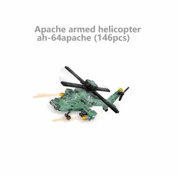 WOMA НОВЫЕ строительные блоки вооруженный вертолет Apache Osprey с наклонным винтом Black Hawk general helicopter F-22 Raptor подарок мальчика