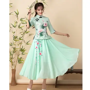 Youqipao Лето 2023 Современный Чонсам Элегантное Ретро Представление Qipao Welcome Clothing Платье в Китайском Стиле Hanfu для Женщин