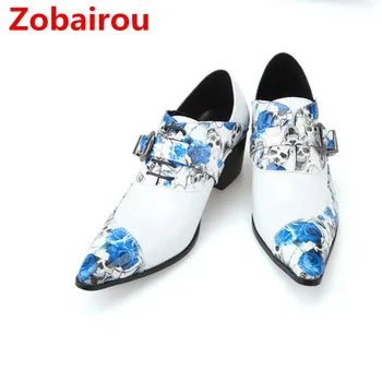 Zobairou sapato masculino / мужские модельные туфли на высоком каблуке, лоферы-слипоны, роскошные итальянские оксфордские свадебные официальные туфли, мужские большие размеры 13