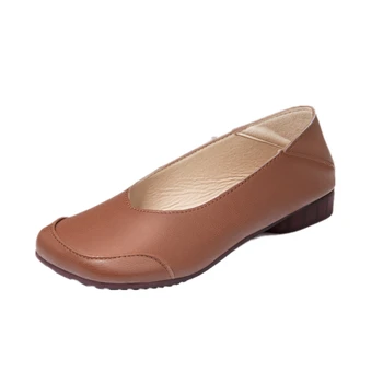 ZZFABER/ Женская обувь из мягкой кожи с круглым носком, удобные туфли без каблуков, женская обувь для мамы в стиле ретро, повседневная обувь для путешествий.