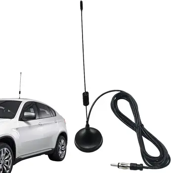 Автомобильная антенна - Универсальная антенна AM FM из сплава с магнитным основанием - Приемник сигнала автомобильной антенны цифрового радио для мультимедиа автомобиля