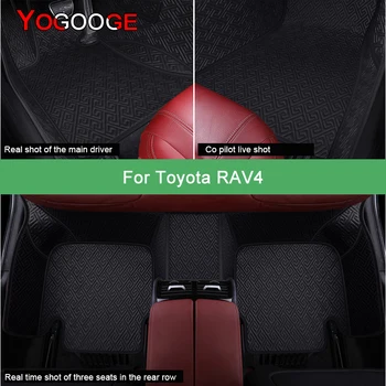 Автомобильные коврики YOGOOGE для Toyota RAV4, роскошные автоаксессуары, коврик для ног