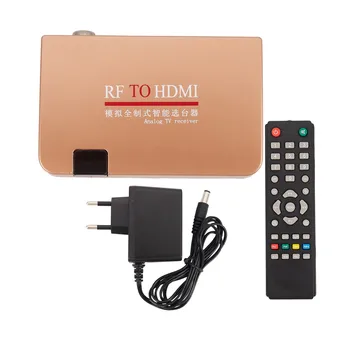 Адаптер преобразователя RF в HDMI Аналоговый ресивер Аналоговый ТВ-бокс Цифровая коробка Пульт дистанционного управления EU Plug