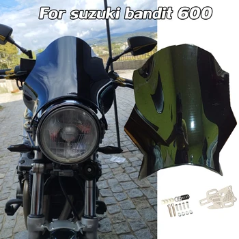 Аксессуары Для Мотоциклов Suzuki Bandit 600 Ветровое Стекло Ветровой Дефлектор GSF600 GSF600 Screeen Visor Viser Черный Дым