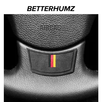 Алькантара для BMW E60 E61 Alcantara Накладка на кнопку рулевого колеса автомобиля, Наклейка, Значки M Performance, Украшения, Аксессуары для интерьера