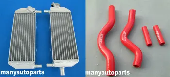 алюминиевый радиатор и красный шланг для Suzuki RM250 RM 250 2001-2008 2002 2003 2004 05 06 07 08