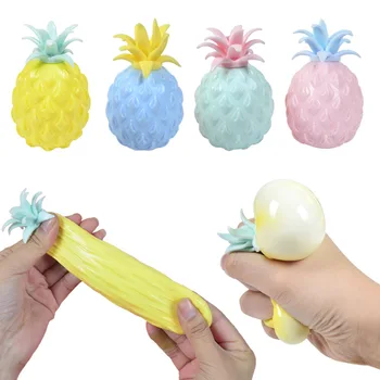 Ананасовый Антистрессовый Виноградный шарик, забавный гаджет, декомпрессионные игрушки для детей, страдающих стрессом, аутизмом, сжимающие запястье руки, игрушки
