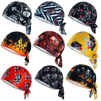 Бандана для мужчин, повязки на голову, Спортивная мужская велосипедная кепка для велосипеда, головной платок, женский велосипедный головной платок, головной убор для бега, череп