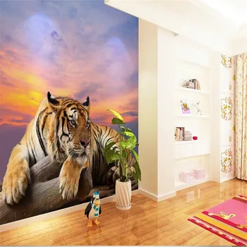 бейбехан фотообои 3D тигровый пейзаж фреска гостиная диван телевизор КТВ бар фон большая фреска 3d настенные фрески обои