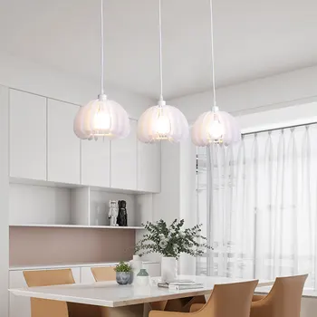 Белый акриловый подвесной светильник в скандинавском минималистичном стиле, люстры в японском стиле со светодиодной подсветкой в виде тыквы
