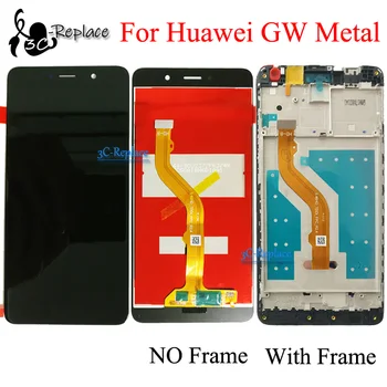 Белый/Золотой/черный 5,5 дюймов для Huawei GW Metal TRT-L53 ЖК-дисплей с сенсорным экраном и цифровым преобразователем в сборе / С рамкой