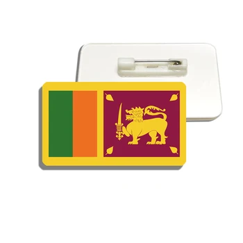 Брошь с флагом Шри-Ланки, Булавка с флагом Гордости для женщин и мужчин, Патриотический значок из художественной смолы
